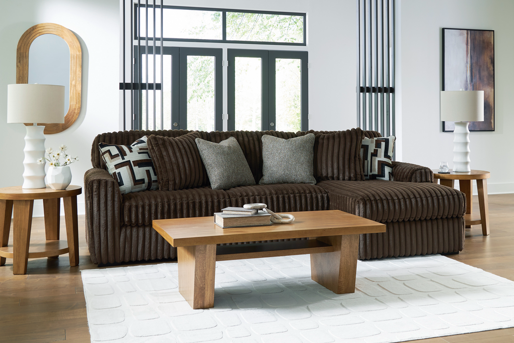 Midnight-Madness Chocolate 2-Piece RAF Sectional