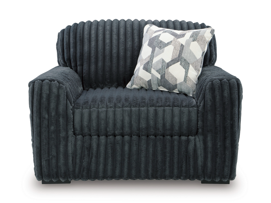 Midnight-Madness Gunmetal Living Room Set