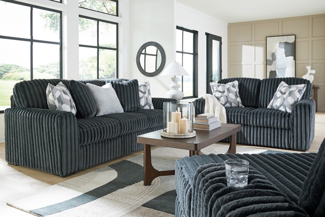 Midnight-Madness Gunmetal Living Room Set
