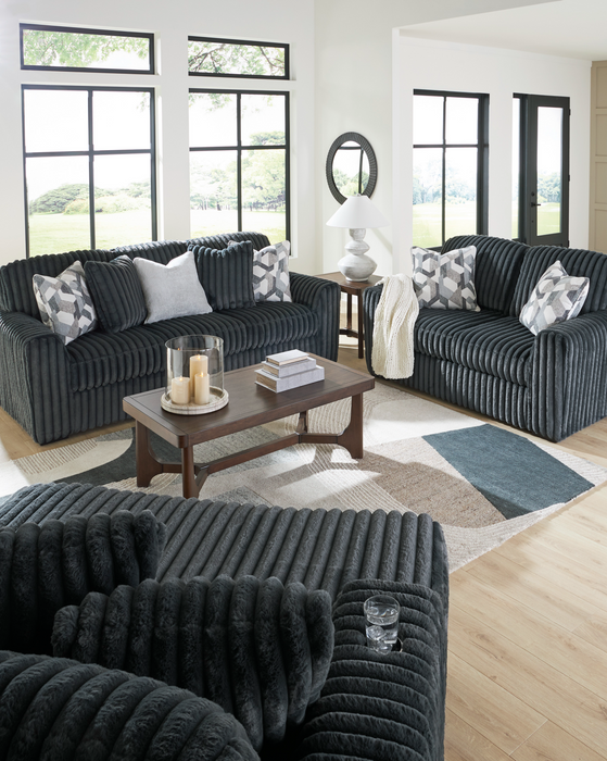Midnight-Madness Gunmetal Living Room Set