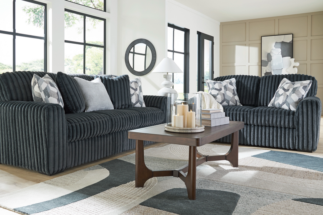 Midnight-Madness Gunmetal Living Room Set