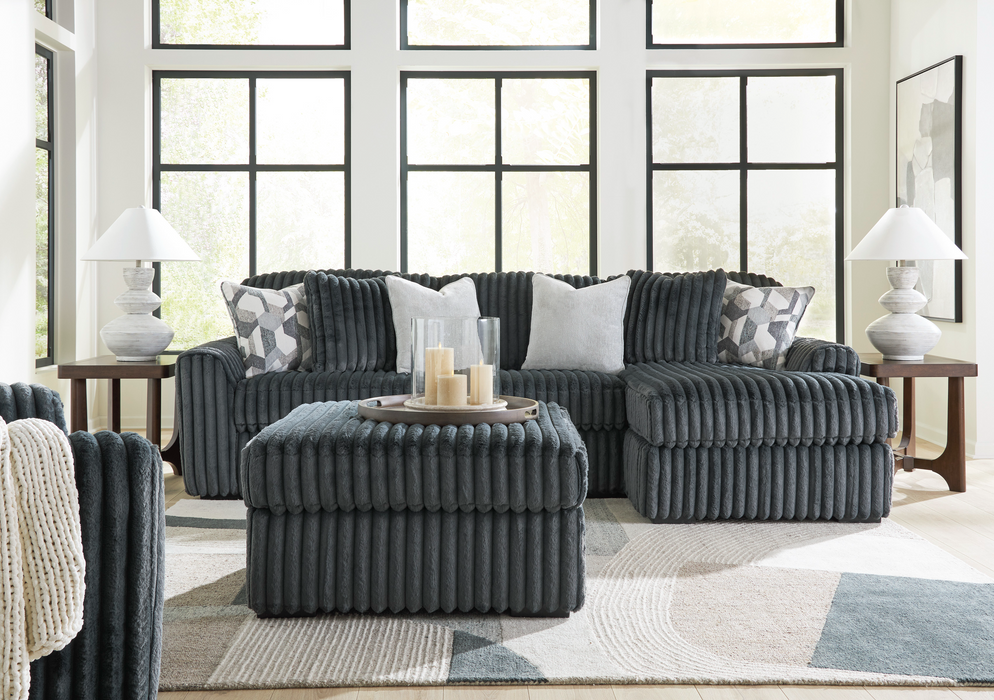 Midnight-Madness Gunmetal 2 Piece RAF Sectional