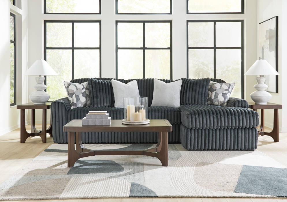 Midnight-Madness Gunmetal 2 Piece RAF Sectional