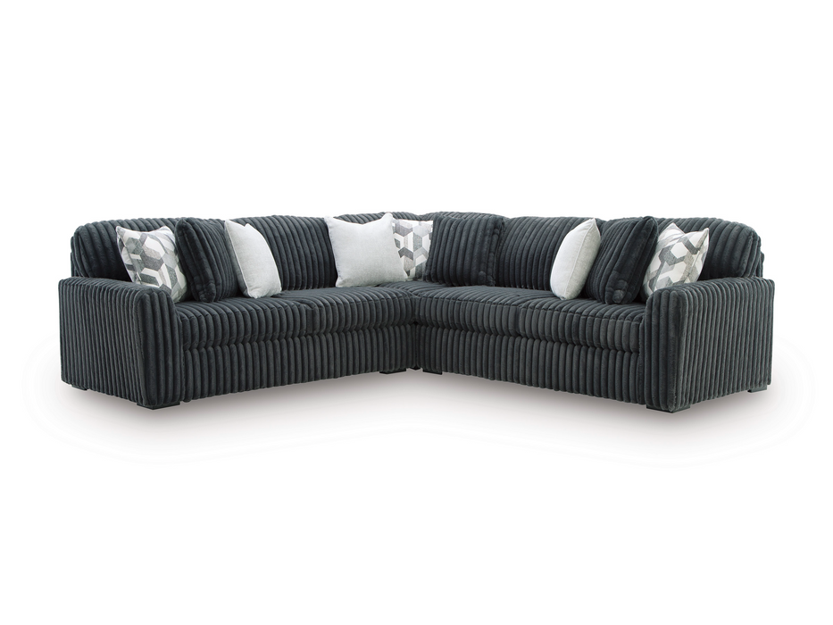 Midnight-Madness  Gunmetal 3-Piece Sectional