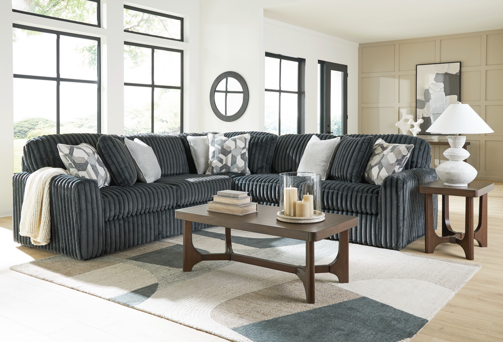 Midnight-Madness  Gunmetal 3-Piece Sectional