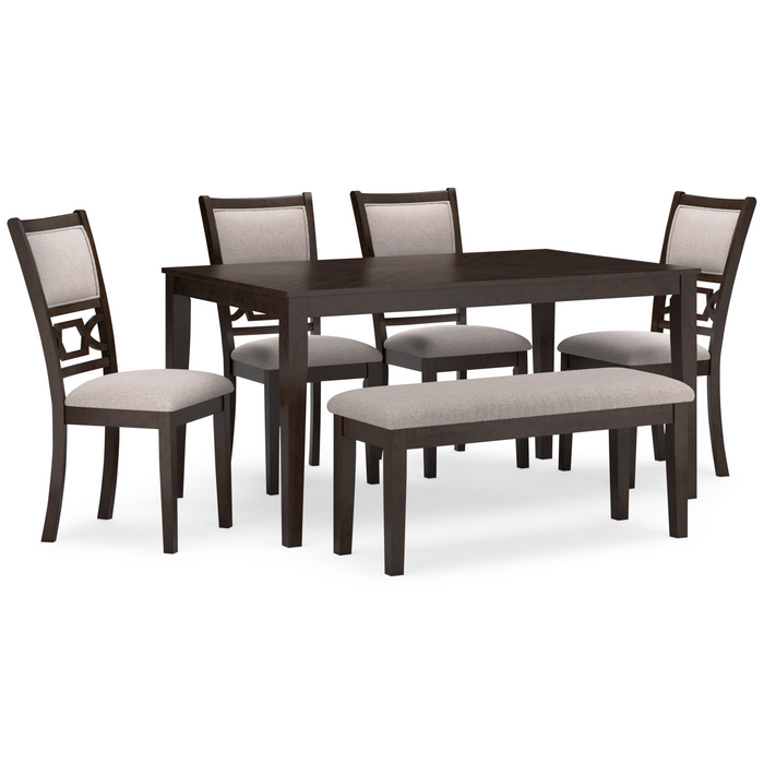 Langwest  Brown Dining Room Table Set (6/CN)