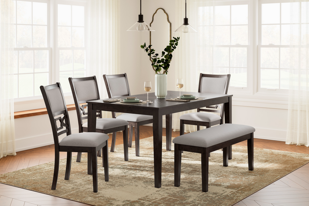 Langwest  Brown Dining Room Table Set (6/CN)