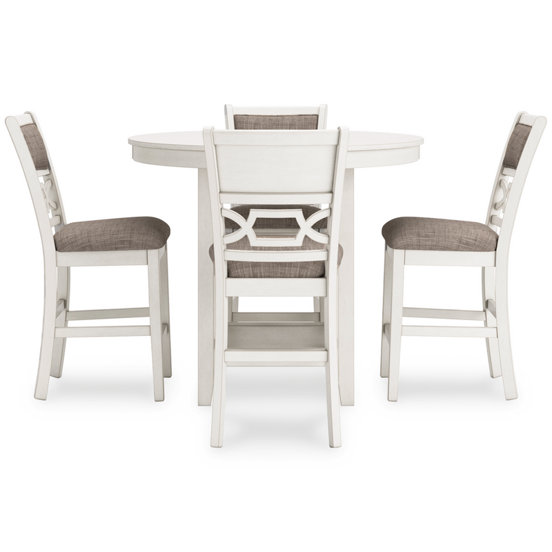 Erinberg Antique White Dining Table and 4 Chairs (Set of 5)