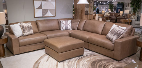 Veronella Sahara 5-Piece Leather Sectional