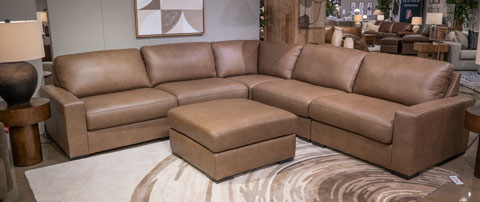 Veronella Sahara 5-Piece Leather Sectional