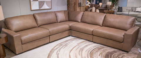 Veronella Sahara 5-Piece Leather Sectional