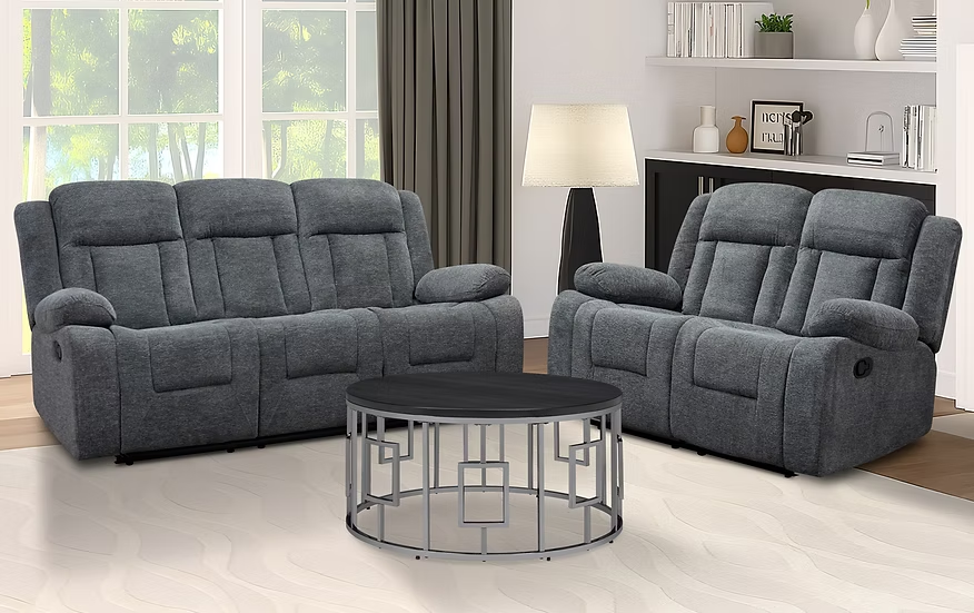 Tamp Gray Reclining Living Room Set