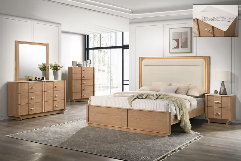 Abby Light Brown Bedroom set