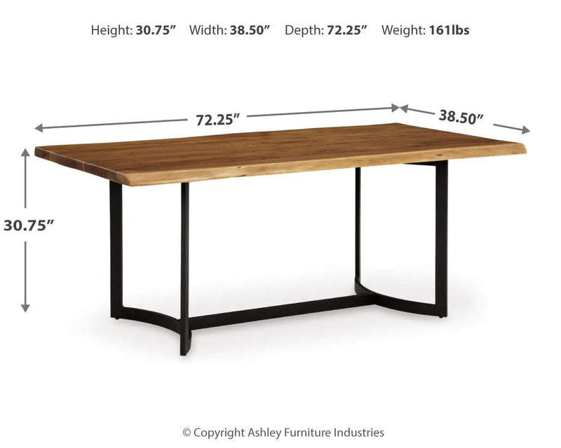 [HOT DEAL] Fortmaine Rectangular Brown/Black Dining Room Table