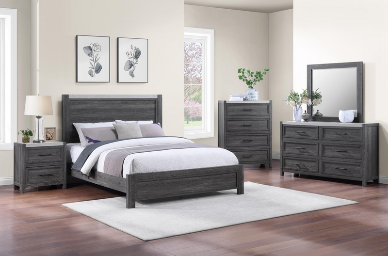 Mara Gray Panel Bedroom Set