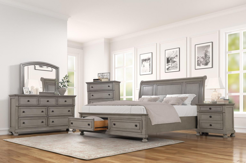 Carson Light Gray Queen Bed