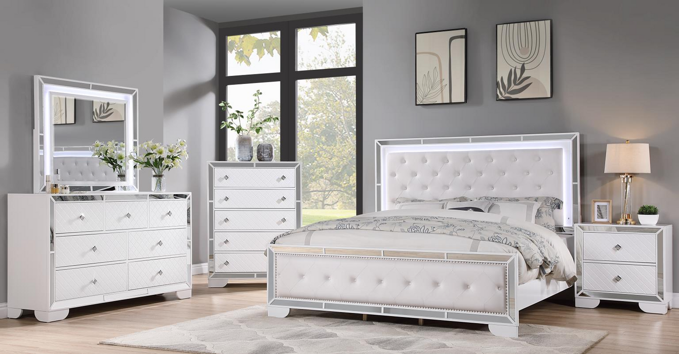 Demi White Queen Bed
