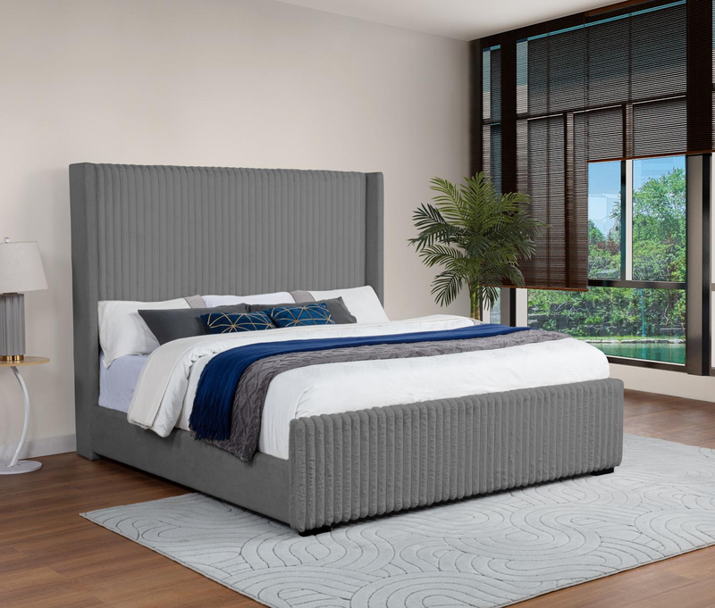 Gianni Gray Panel King Bed