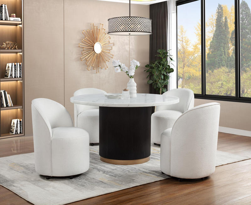 Starle Round Dining Room Set ( 5-PC)