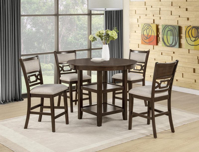 Bruno Round Counter Height Dining Set (5PC)