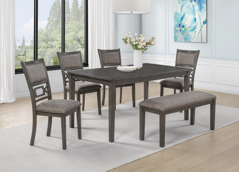 Bruno Gray Dining Room Set (6PC)