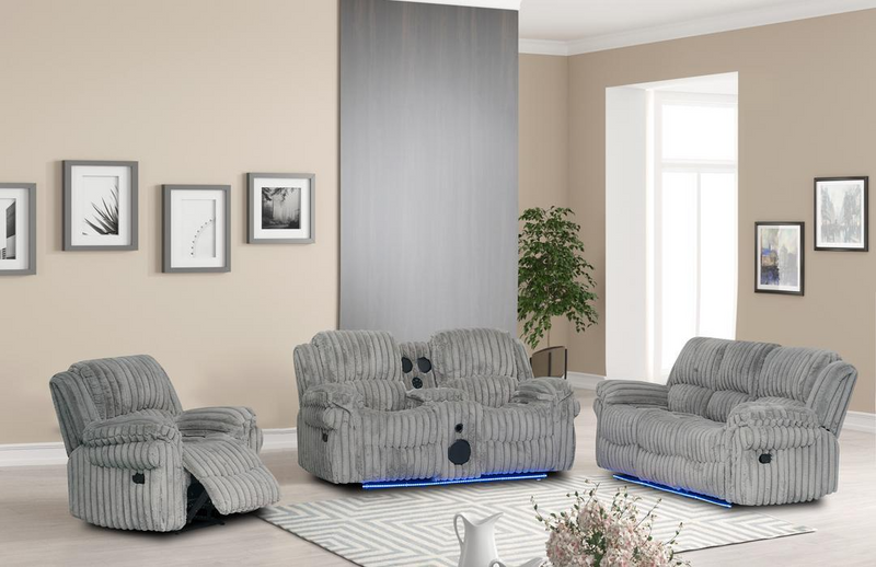 Cezar Gray Reclining Living Room Set