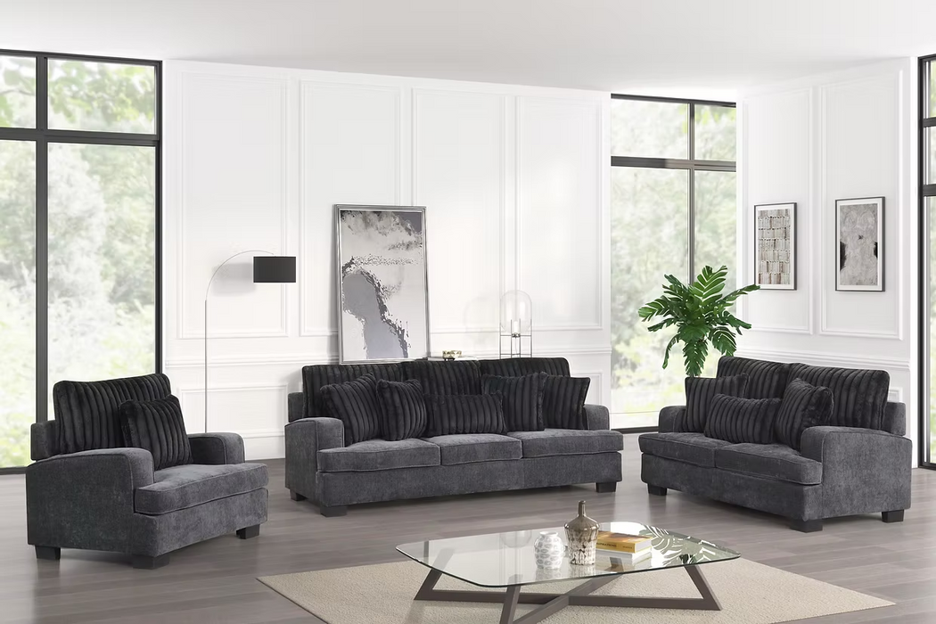 Pompei Black Living Room Set