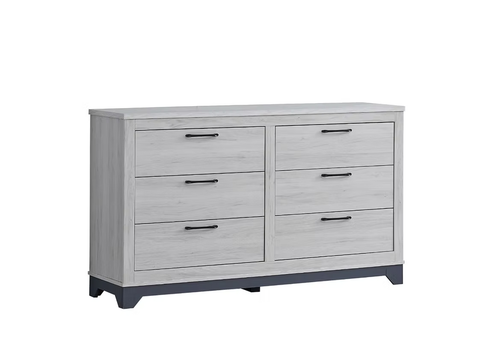 Lucy White Upholstered Platform Bedroom Set