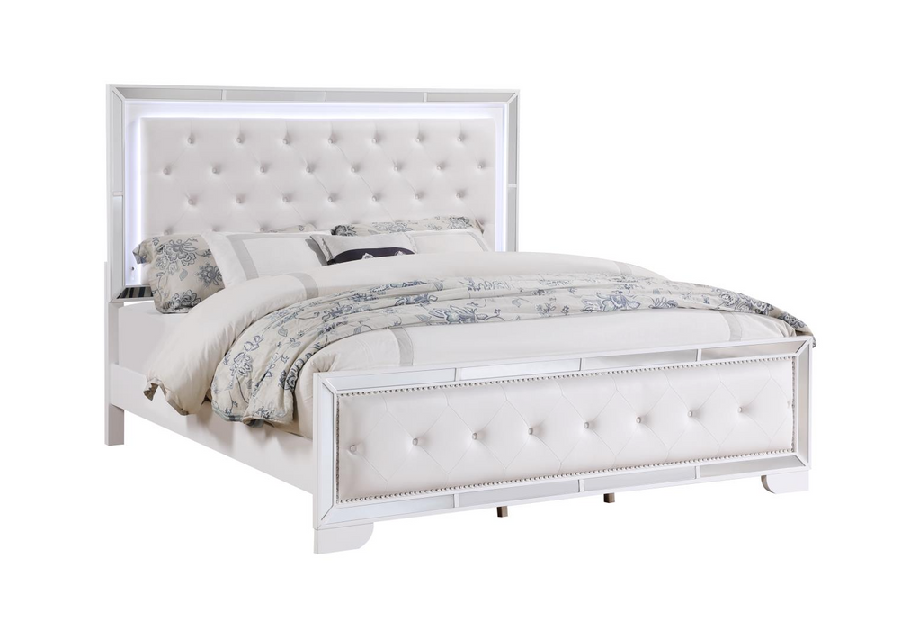 Demi White Queen Bed