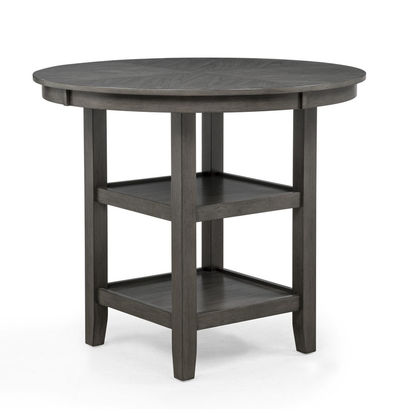 Bruno  Gray Round Counter Height Dining Set (5PC)