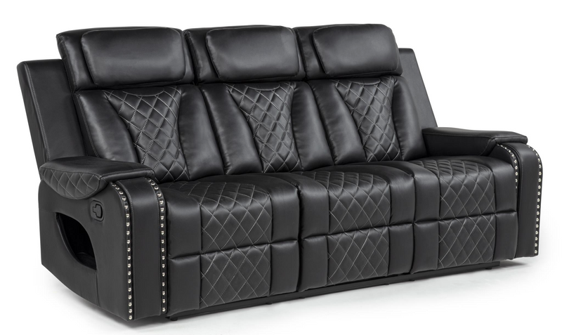 Enzolive Black Reclining Living Room Set
