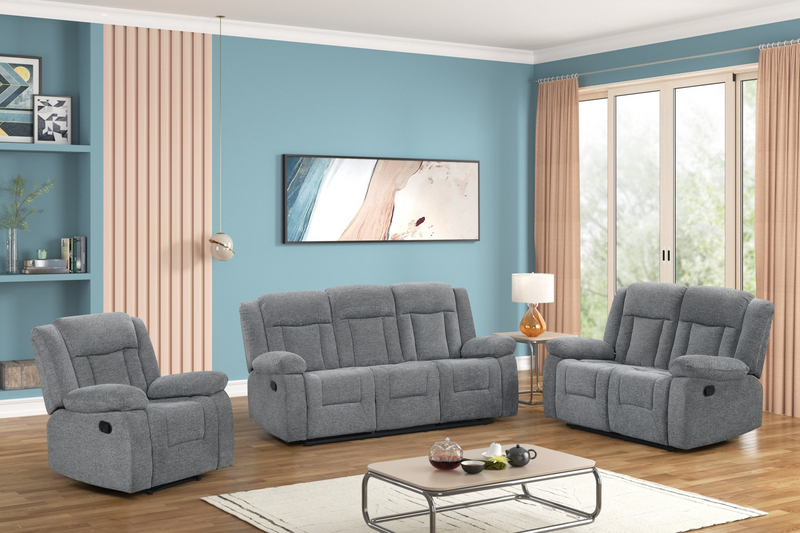 Tampa Gray Reclining Living Room Set