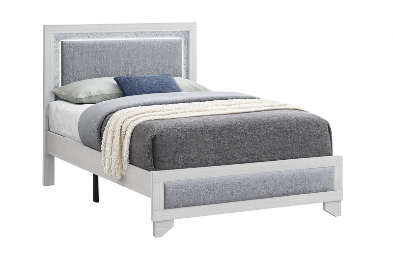 Aya White Twin Bed