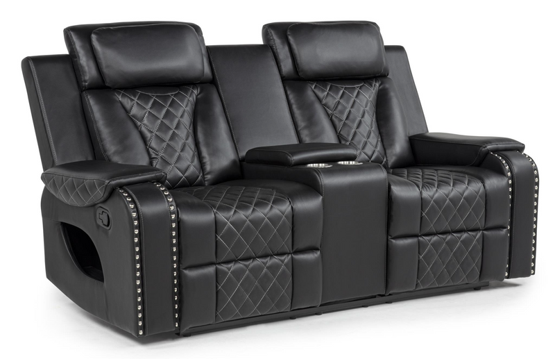 Enzolive Black Reclining Living Room Set