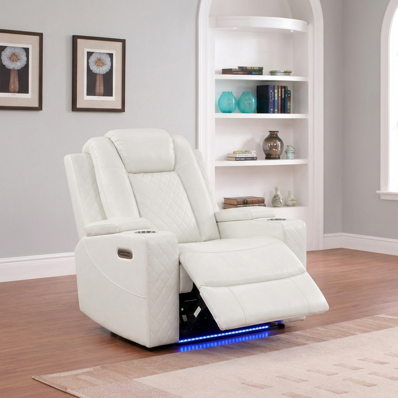 Dearborn White Power Recliner