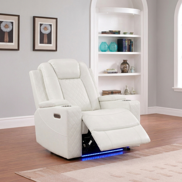 Dearborn White Power Recliner