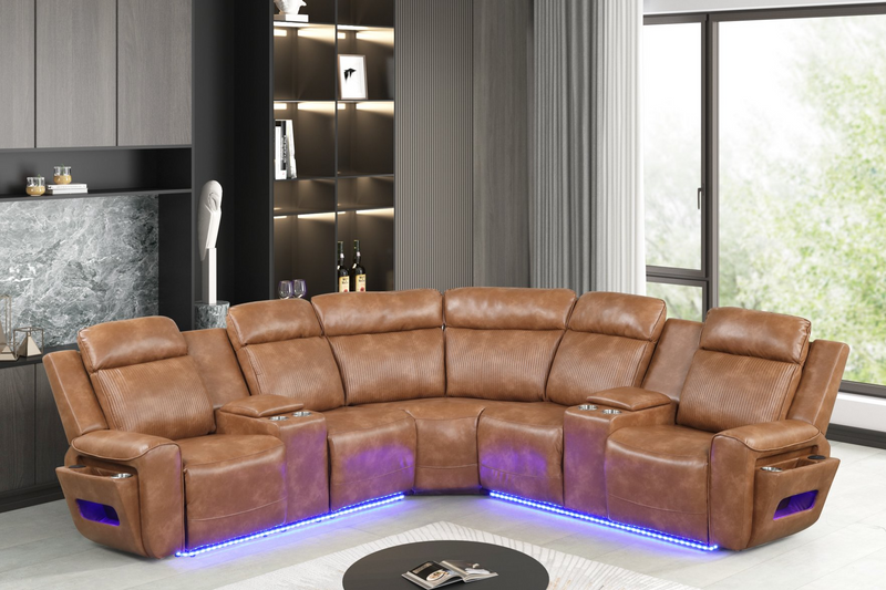 Arkansas 3 Piece Brown Sectional
