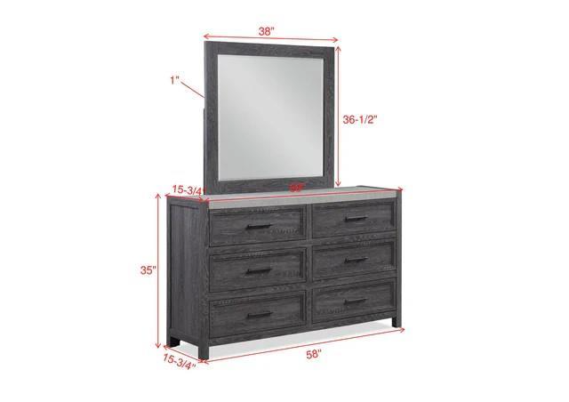 Mara Gray Panel Bedroom Set