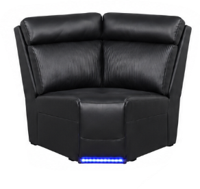 Arkansas 3 Piece Black Sectional