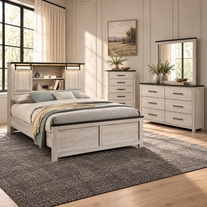 Indigo - 2 Drawers Beige Nightsatnd - B330-N