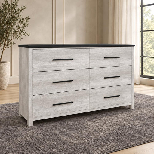 Indigo - 6 Drawers Beige Dresser - B330-D