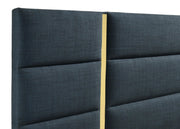 Ines 4-piece Eastern King Bedroom Set Navy and White High Gloss - 223091NVYKE-S4