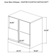 Ines 4-piece Eastern King Bedroom Set Navy and White High Gloss - 223091NVYKE-S4