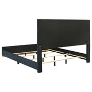 Ines 4-piece Eastern King Bedroom Set Navy and White High Gloss - 223091NVYKE-S4