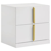 Ines 4-piece Queen Bedroom Set Grey and White High Gloss - 223091GRYQ-S4