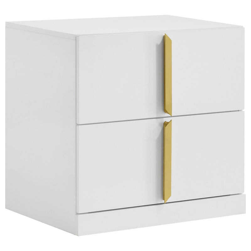 Ines 4-piece Queen Bedroom Set Grey and White High Gloss - 223091GRYQ-S4