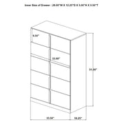 Ines 5-drawer Bedroom Chest of Drawers White High Gloss - 223095