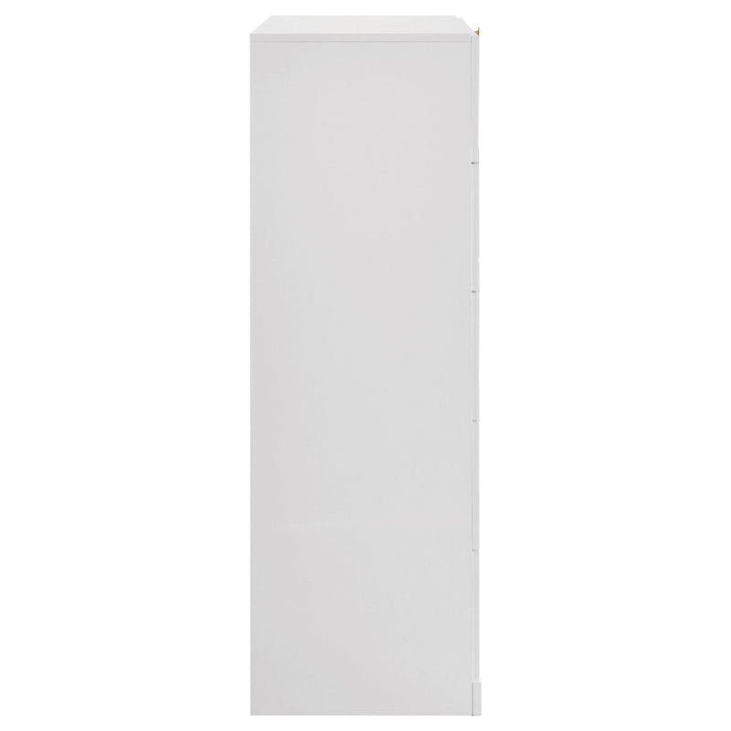 Ines 5-drawer Bedroom Chest of Drawers White High Gloss - 223095