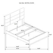 Ines 5-piece Queen Bedroom Set Grey and White High Gloss - 223091GRYQ-S5