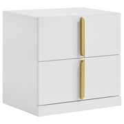 Ines 5-piece Queen Bedroom Set Grey and White High Gloss - 223091GRYQ-S5